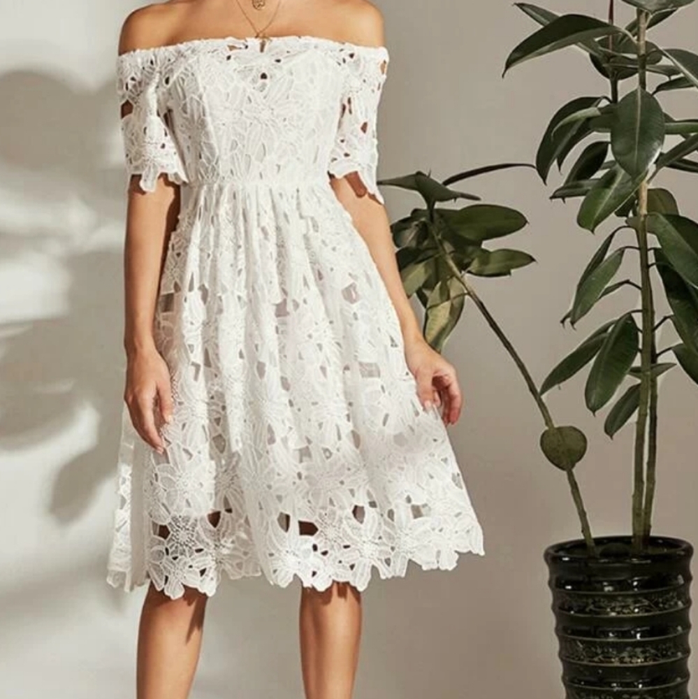 White lace dress